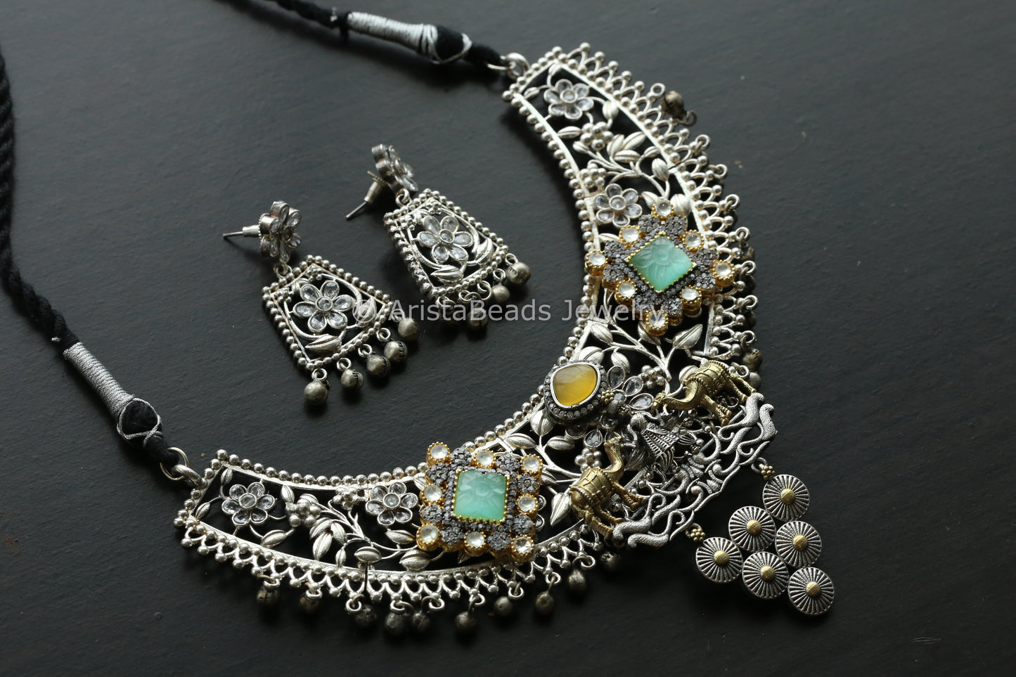 Kundan Fusion Necklace Set - Style 4