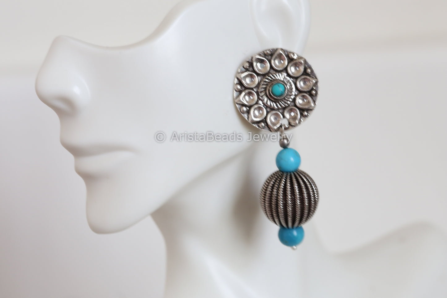 925 Sterling Silver Turquoise Earrings