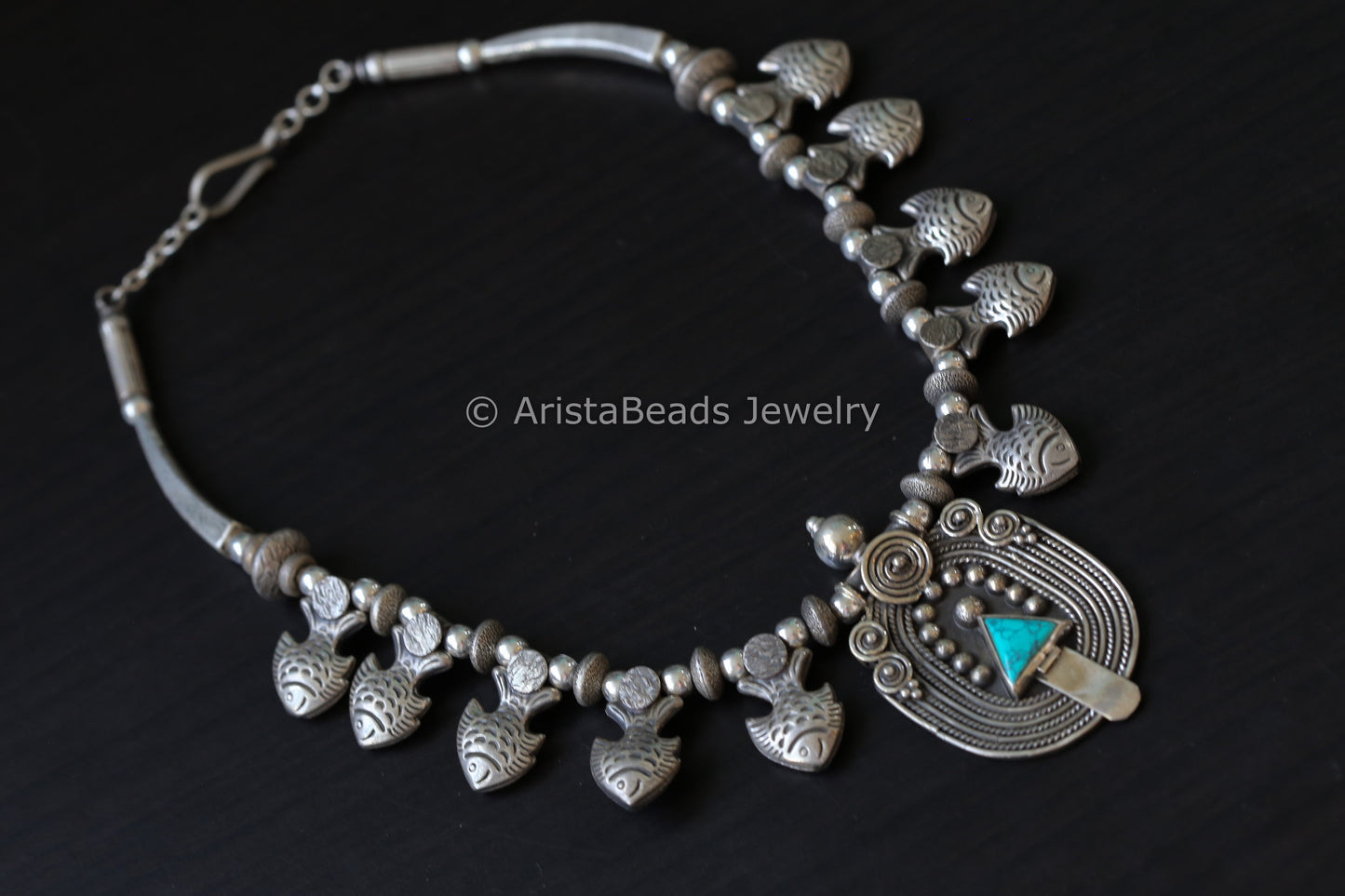 925 Sterling Silver Tribal Necklace