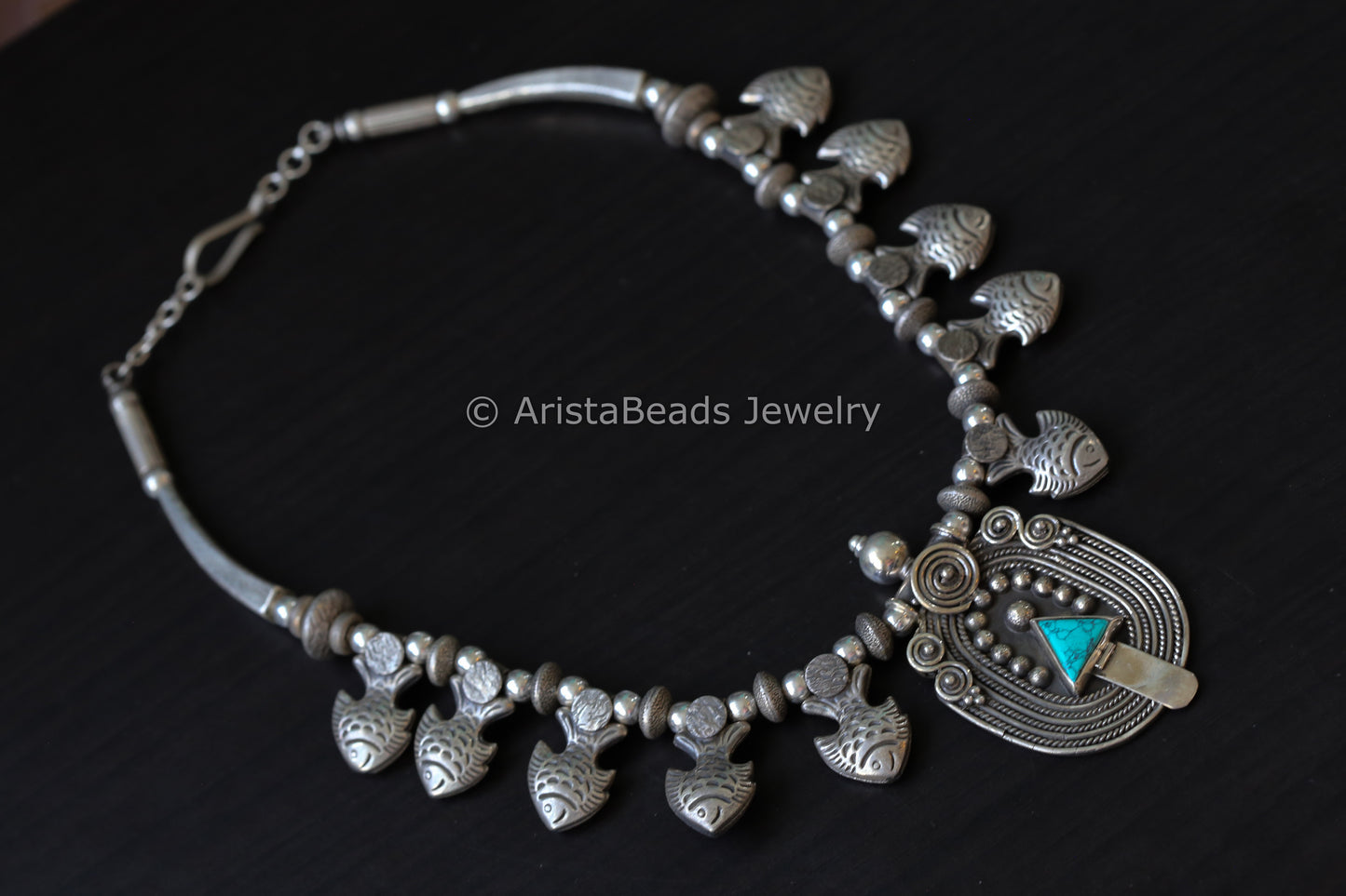 925 Sterling Silver Tribal Necklace
