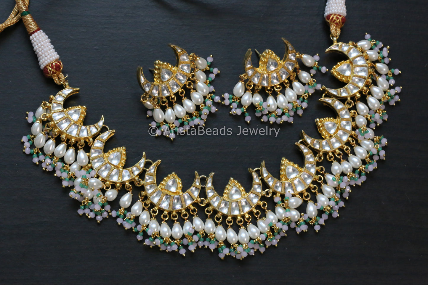 Pachi Chand Kundan Necklace Set