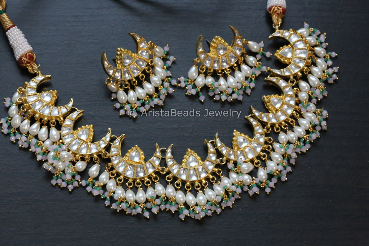 Pachi Chand Kundan Necklace Set