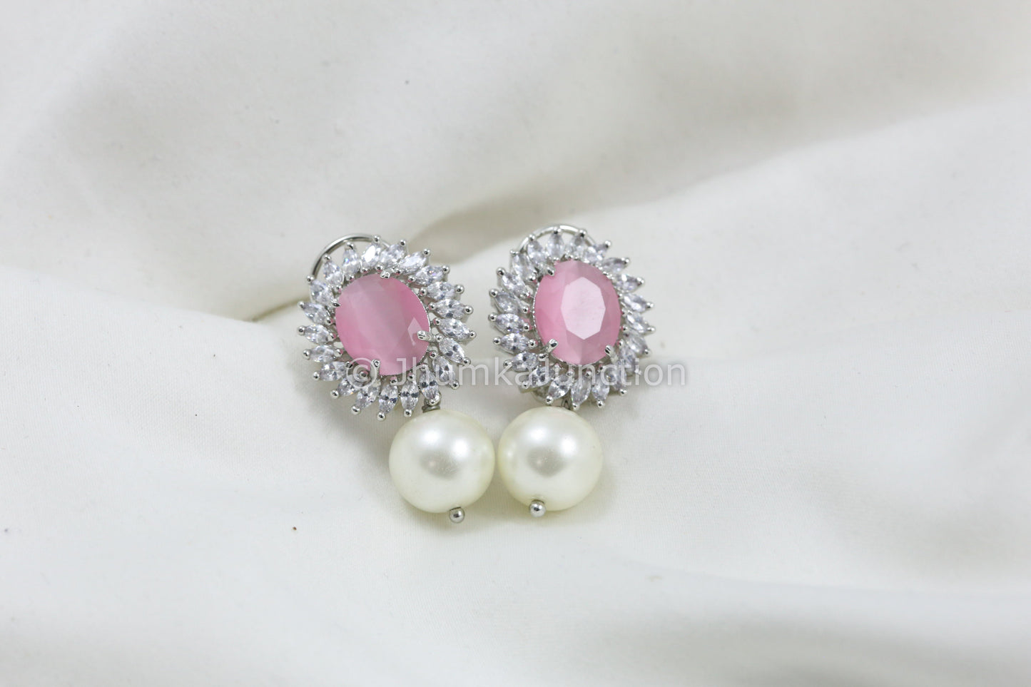 Pink CZ Earrings